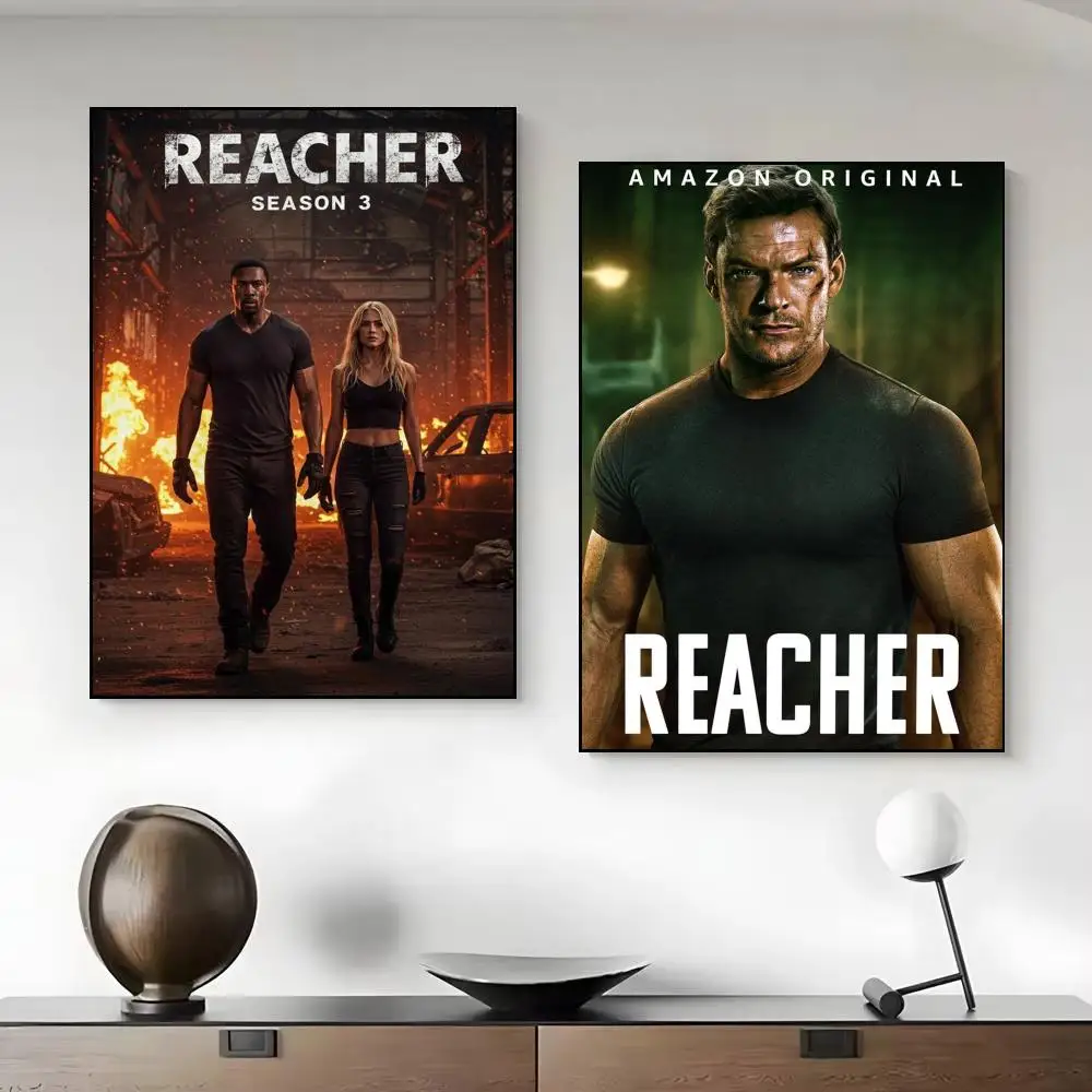 TV Series R-Reacher Poster Unframed Canvas Artwork for Bedroom Living Room Bathroom Wall Decor