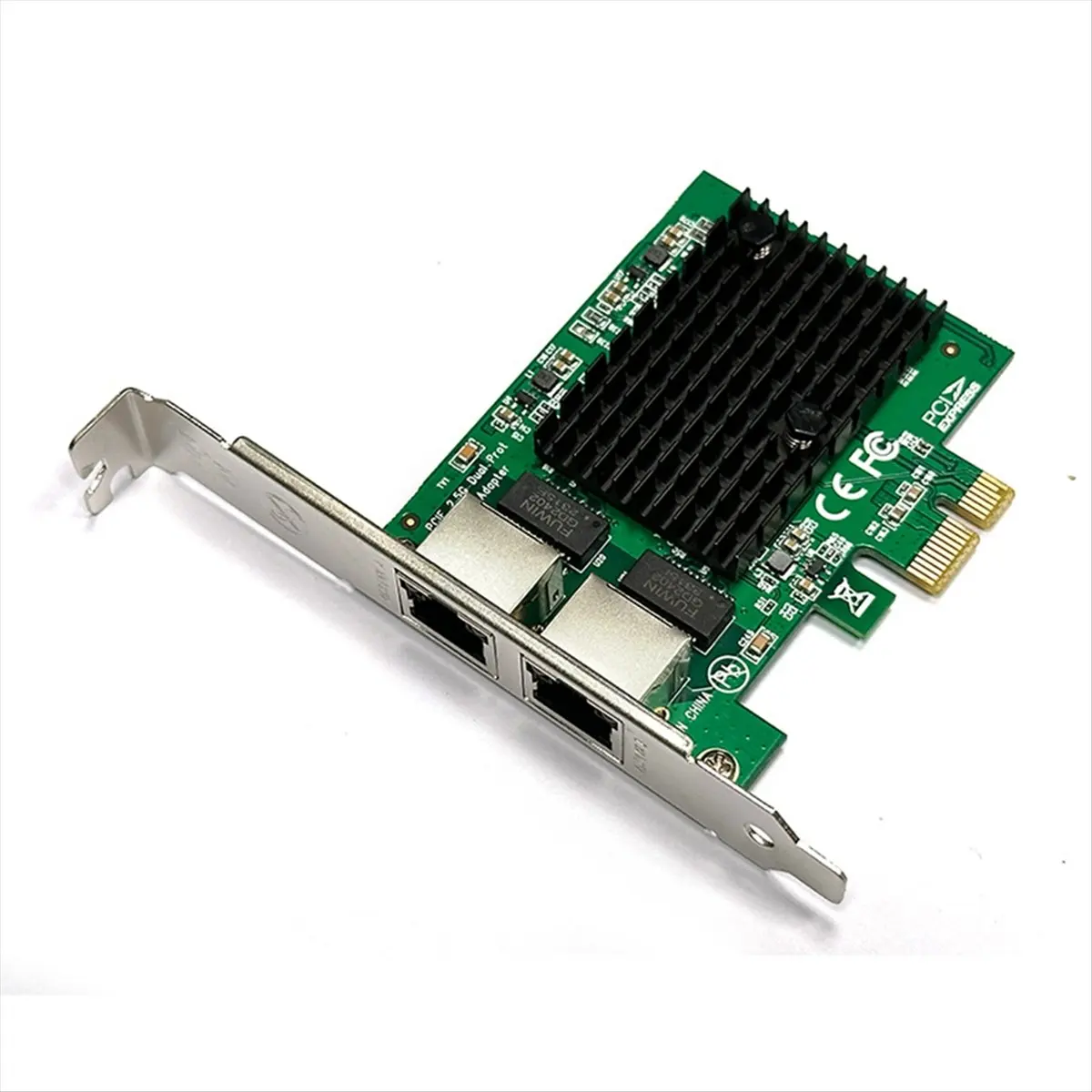 HOT2 Port 2.5G PCIe Network Card 2.5 Gigabit Ethernet Adapter RTL8125BG Chip PCI-E Ethernet LAN Adapter for Desktop PC