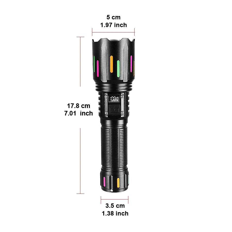 900000000LM Super Bright Flashlight Rechargeable LED Tactical Torch Ultra Bright Long Range 8000M Lantern Outdoor Lights