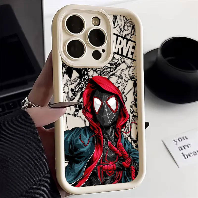 Spider-man Miles Morales Case For Apple iPhone 17E 15 16 14 13 12 11 17 Pro Max 17 Air 16 Plus 16E Marvel Phone Protective Cover view 6