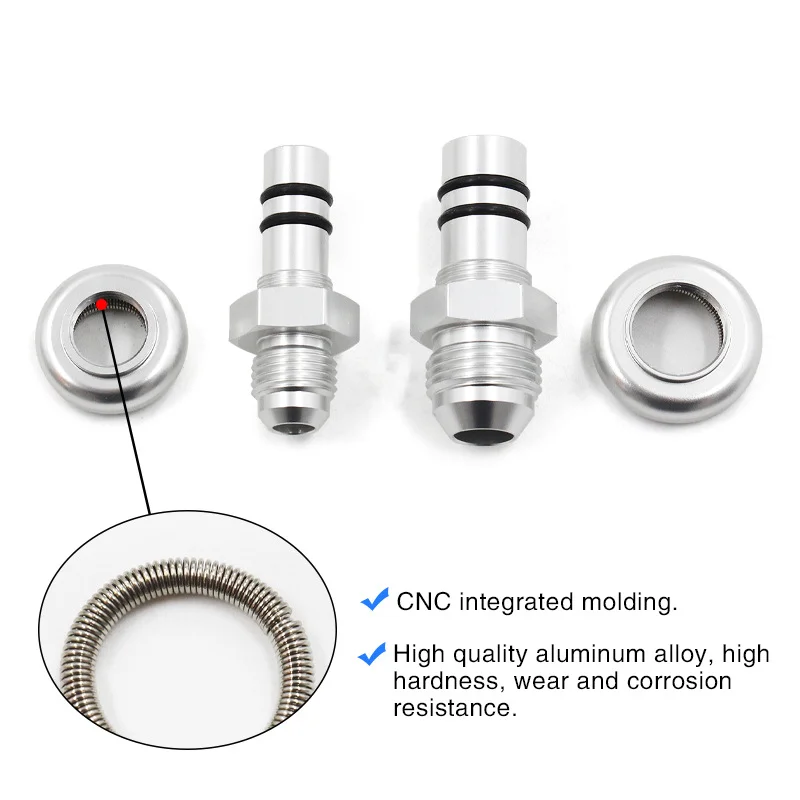 For 86-98 MUSTANG BILLET -6AN -8AN FUEL RAIL ADAPTER KIT