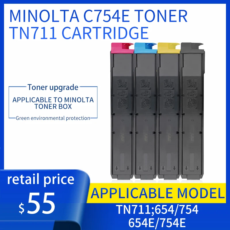 Zastosowanie do Konica Minolta c754e toner c654e toner Kemei c654 c754 Minolta 754e 654e Minolta tn711 toner oryginalny do