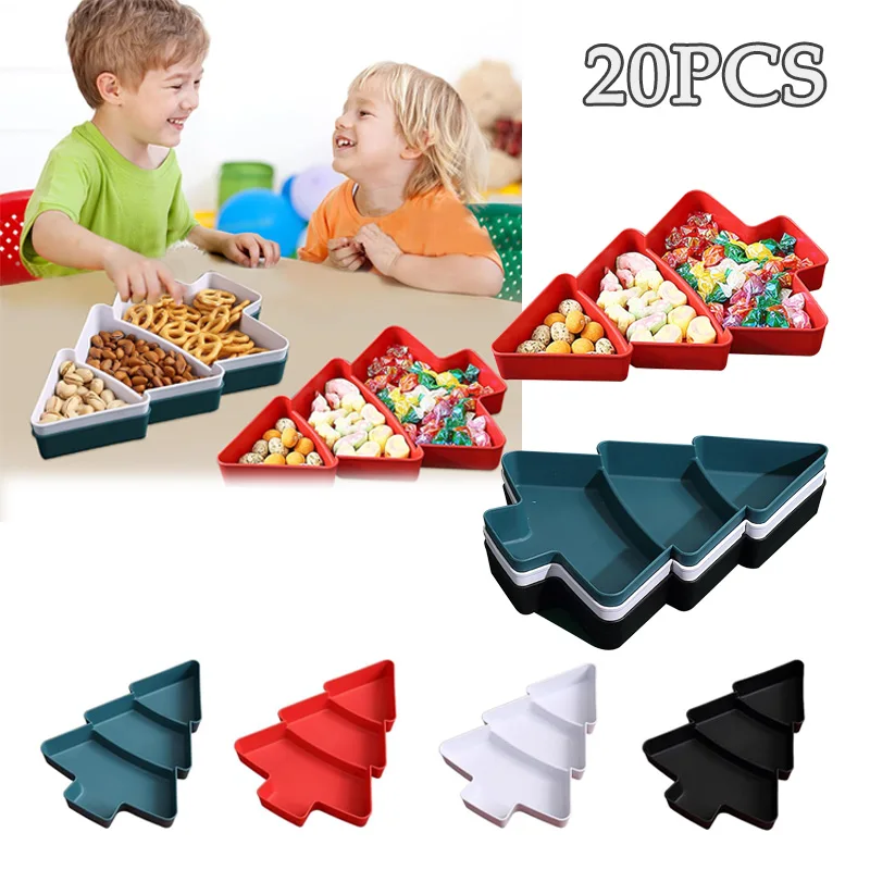 

Тарелки для рождественской елки, пластиковые рождественские подносы, сервисные подносы для закусок, многофункциональные подносы для еды в спальне, товары для рождественской вечеринки