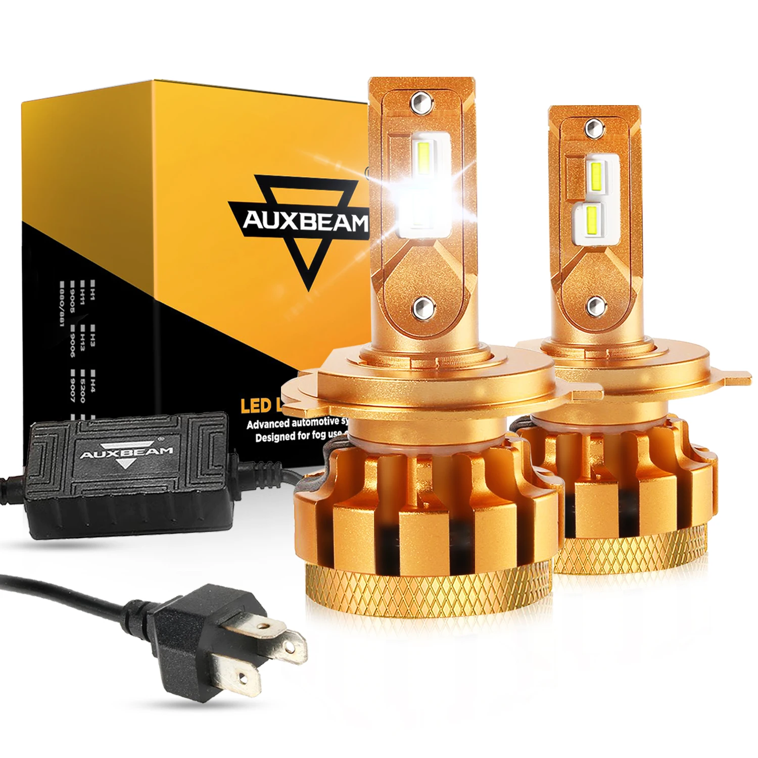 

AUXBEAM Светодиодные лампы для фар H7 Светодиодная лампа F-16 PLUS SERIES 18000LM 70W Автономное декодирование 6000K Белый свет Универсальный для автомобиля