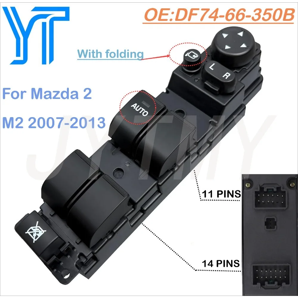 

For Mazda 2 M2 2007-2013 Electric Power Window Switch Front Driver Side Left Master Control Lifter Button Parts Car Accessories