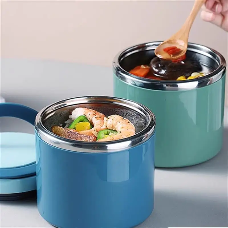 

Большой термос для супа из нержавеющей стали, портативный, с ручкой, для офисных работников