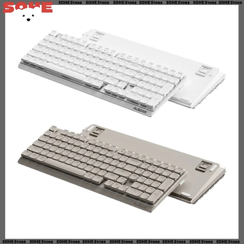 Ausdom Airkey V3 Low Switch Mechanical Keyboard Wireless Bluetooth The Tri-Mode Pbt Keycap Mac Office Game Pc Accessories
