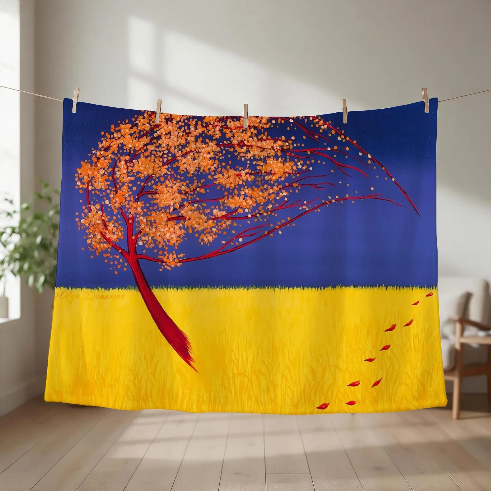 Dancing Tree Throw Blanket couch cozy soft plush fuzzy picnic outdoor blanket