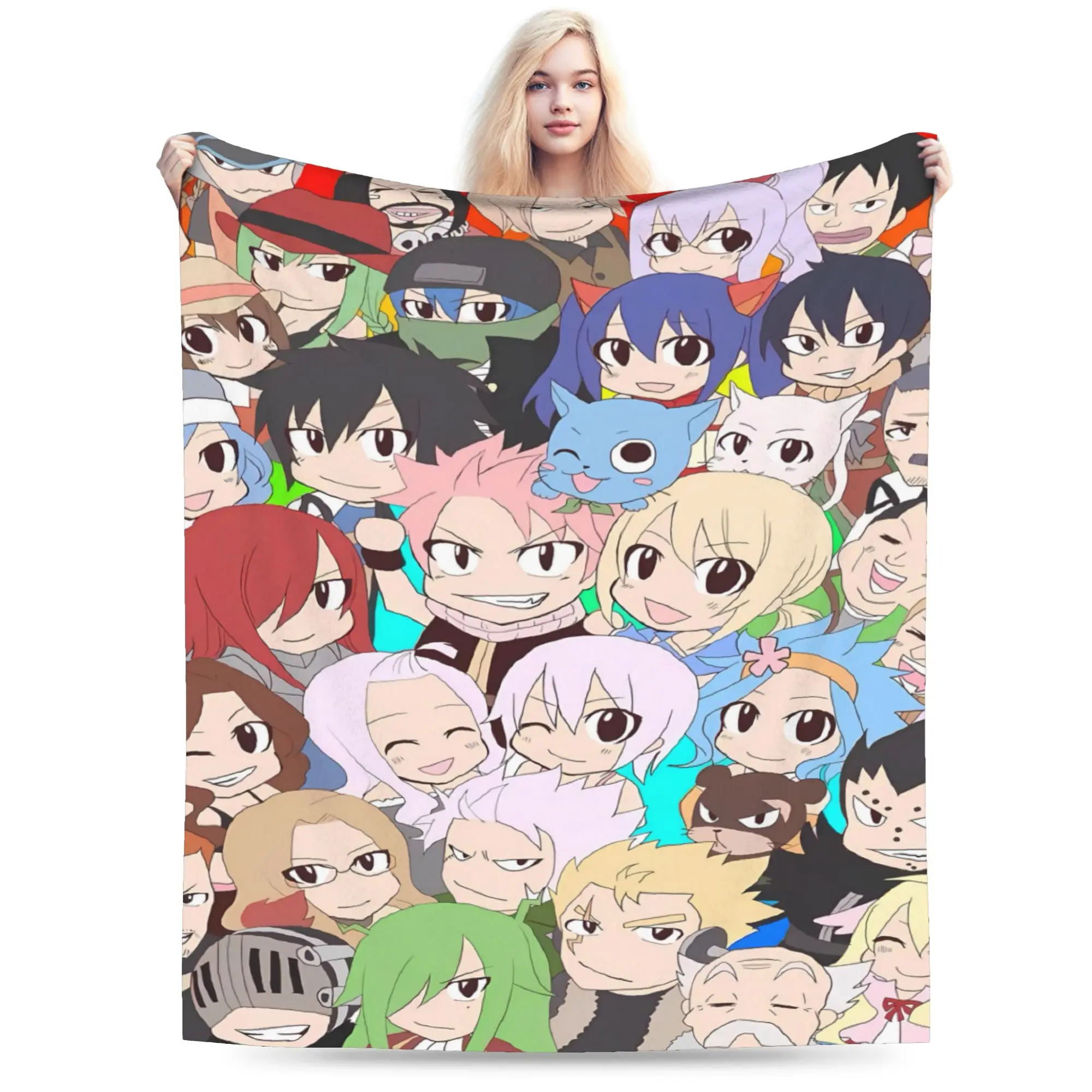Grand Fairy Tail Guild Gathering Blanket  Travel Office Flannel Throw Blanket For Couch Chair Super Warm  Quality Bedspread