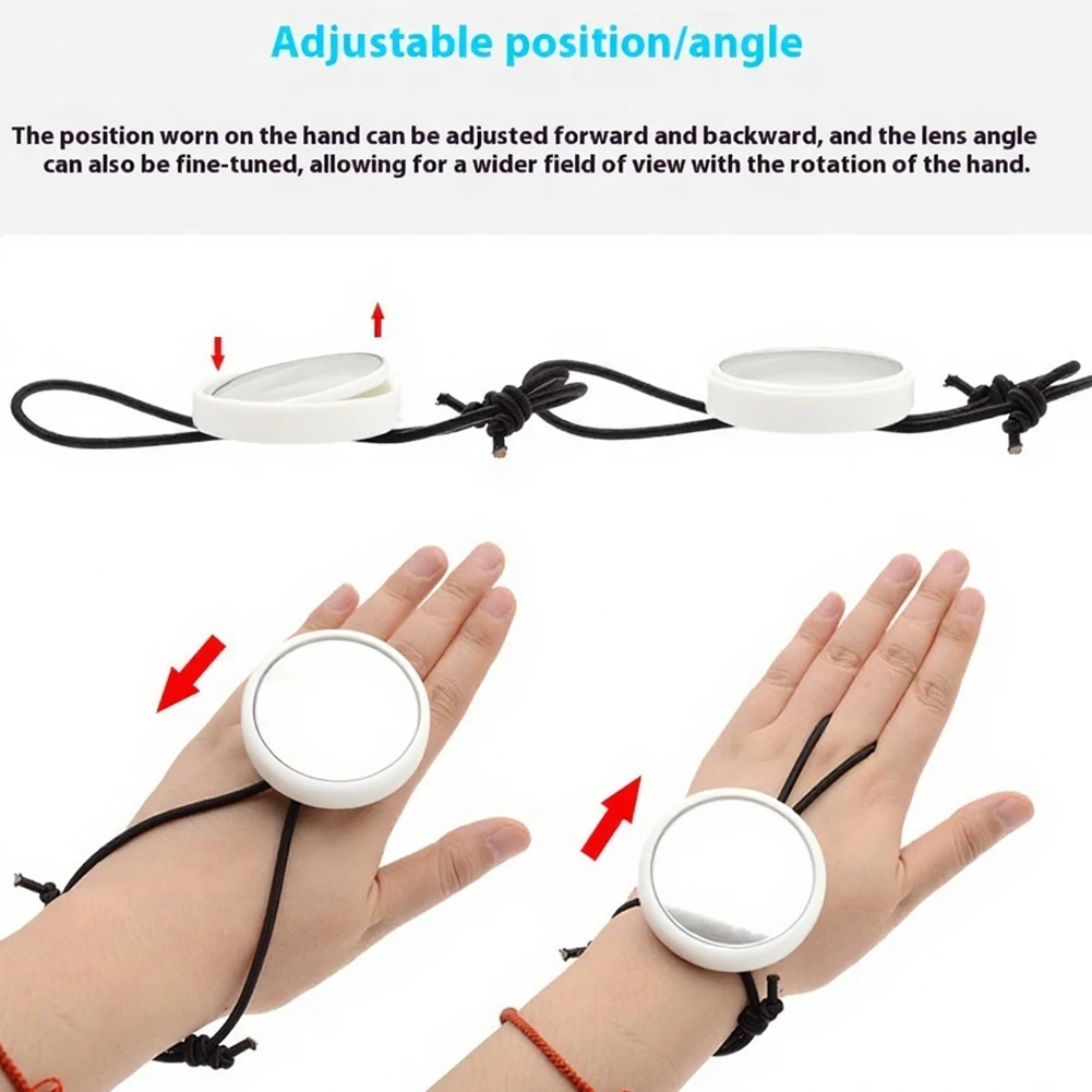 1/2Pcs Scuba Diving Rearview Mirror Adjustable Marine Rearview Mirror W/ Lanyard Underwater Observe Device for Scuba Snorkeling