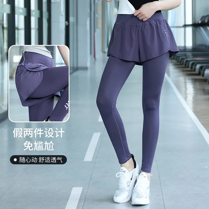 Pantalones de chándal de cintura alta para mujer, con bolsillos, legginsy de yoga, para correr y hacer ejercicio, elásticos
