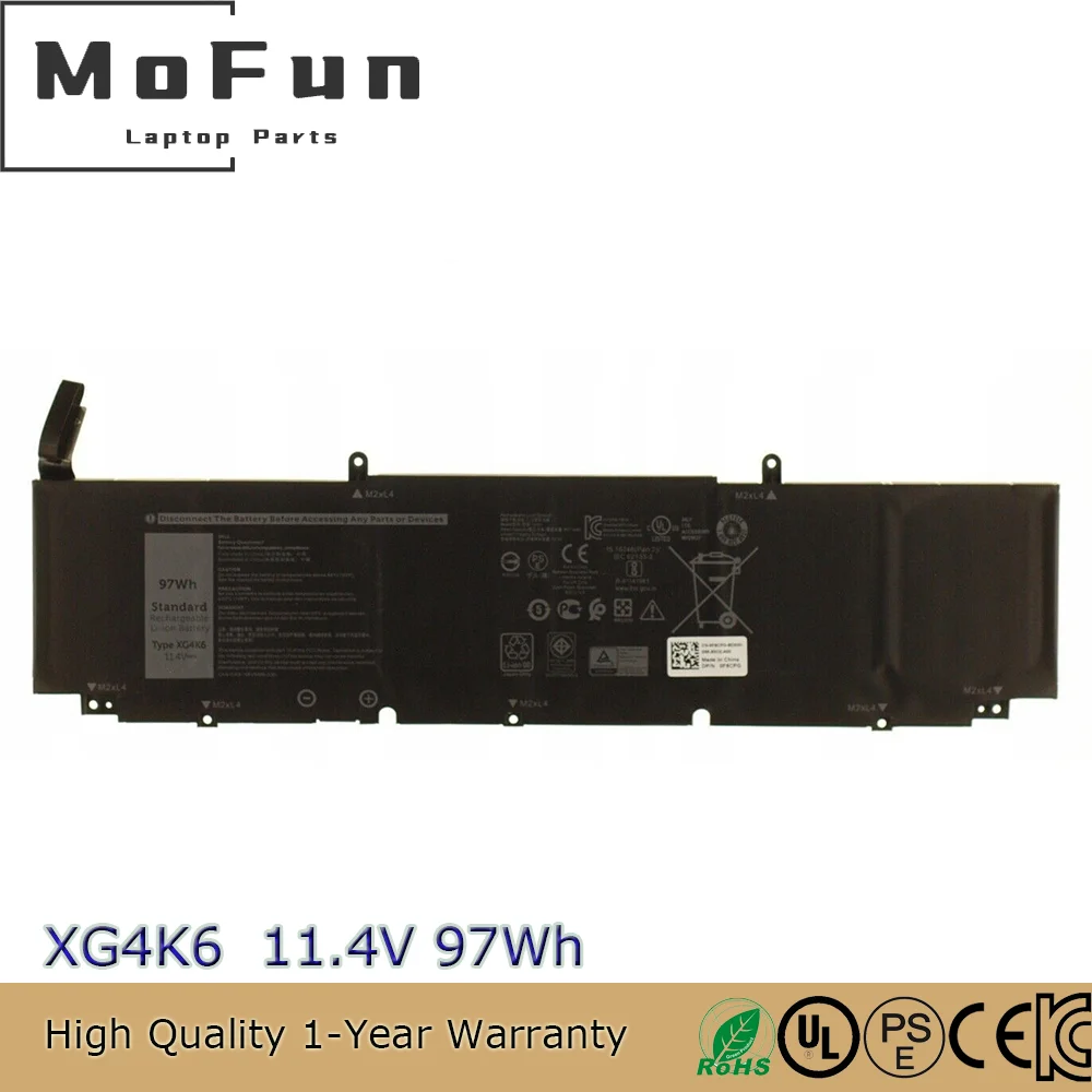 New Original XG4K6 Battery for Dell XPS 17 9700 9710 9720 9730 Precision 5750 5760 5770