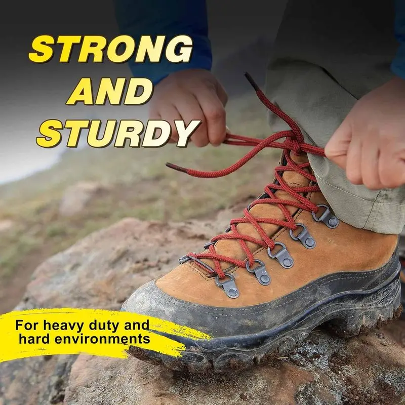Round Boots Laces, 130mmlength4mm Diameter Work & Hiking Shoe Laces for Boots | Men Women Replacement Shoelaces, Heavy Duty, hj view 3