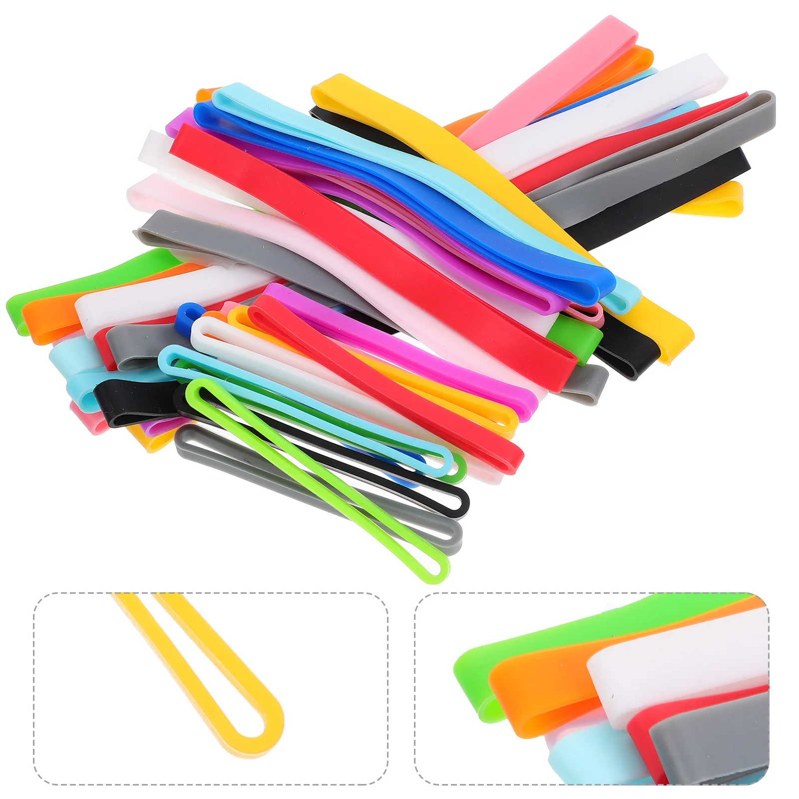 39 قطعة من الأربطة المطاطية الملونة لأجهزة الكمبيوتر المحمول ذات الحزام المطاطي للمسافرين ملحقات الكمبيوتر المحمول تثبيت شريط لف قابل للتمدد