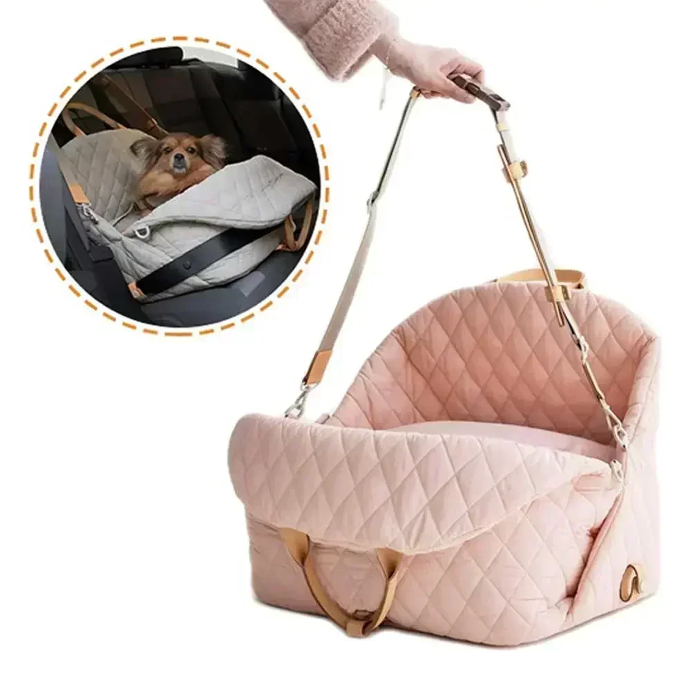 Puppy Go Out Portable Handbag Dog Bag For Car Seat Outdoor Travel Bed &Seat Belt Washable Puppy Tote Bags for Chihuahua Yorkshir