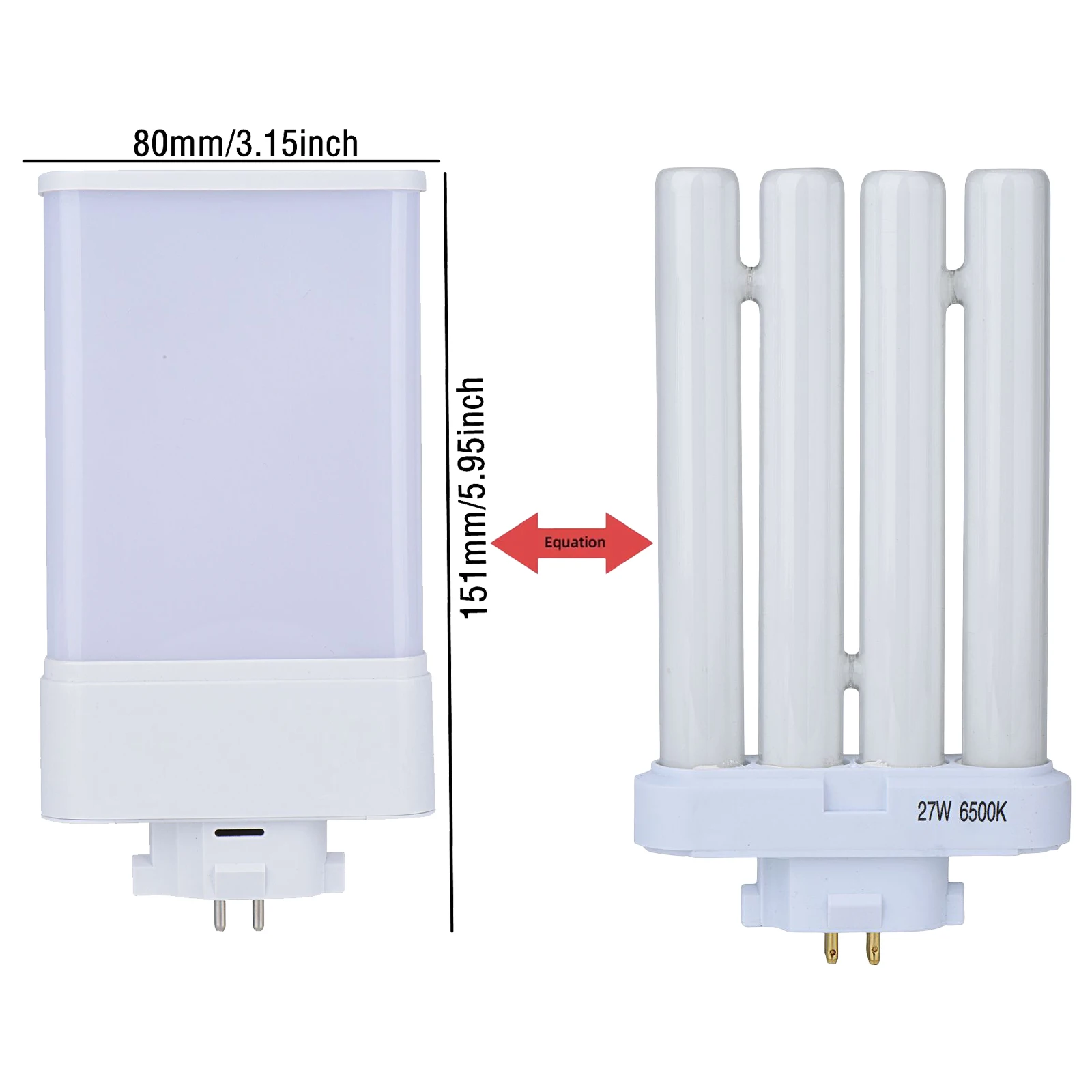 GX10q-4 led bulb 13w 1600LM compatible with FML 27W fluorescent light GX10Q-4 base non dimmable lamp