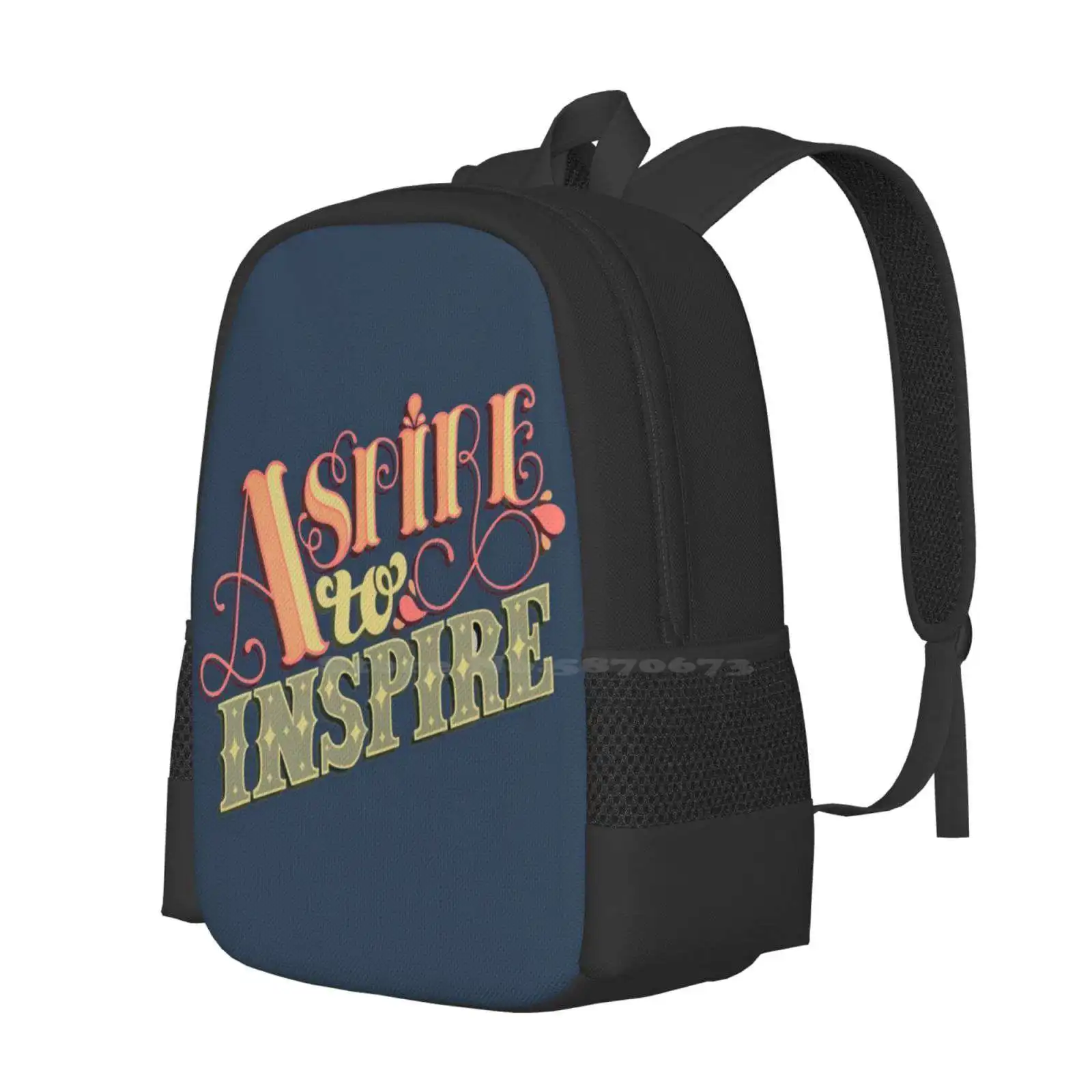 Aspire To Inspire Backpack For Student School Laptop Travel Bag Aspire Inspire