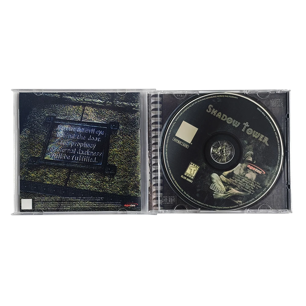 Disco de Juego PS1 Shadow Tower Sin Manual, Discos Modificados para Consola Station1, Unidad Óptica Retro, Piezas de Videojuegos