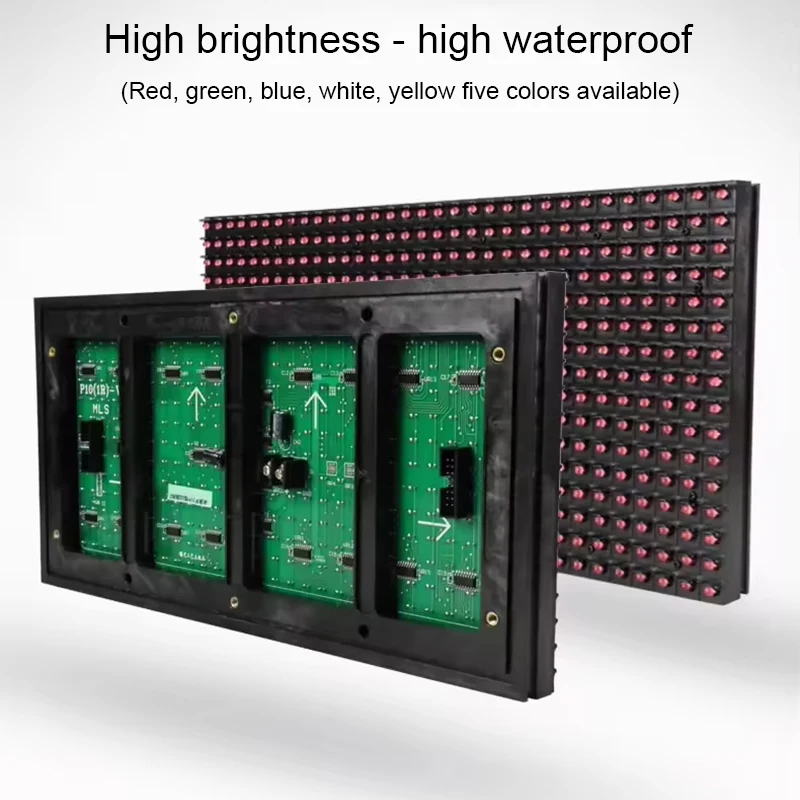 Led DIP P10 Red Module 320X160mm Traffic Outdoor Display Screen High Brightness Programmable Scrolling Billboard Monochrome DIP