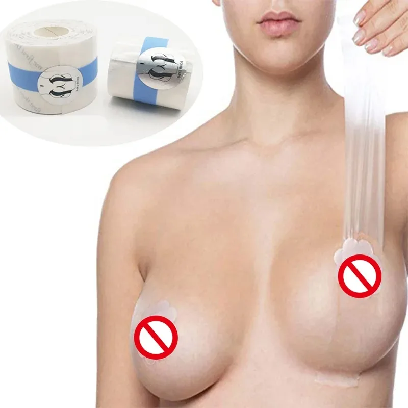 Nastro per sollevamento seno trasparente Moda Body Boob Push Up Bob Tape Reggiseno invisibile Boobtape per seni grandi e donne vestono o vestiti