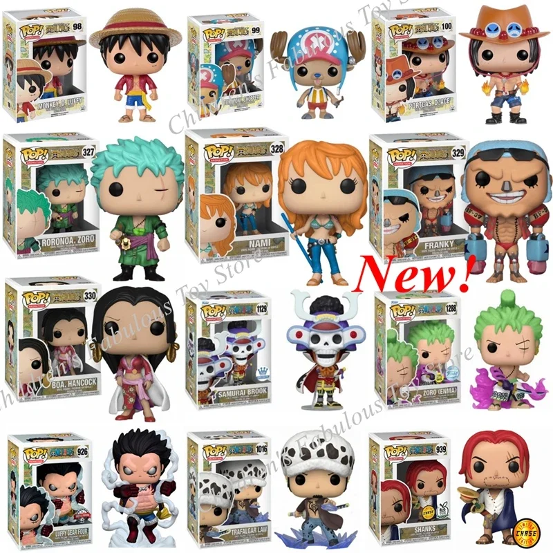 NEW FUNKO POP ONE PIECE all series Toy Brook Luffytaro chooper Shanks law Character Model Action Figure Toys for Children Gifts