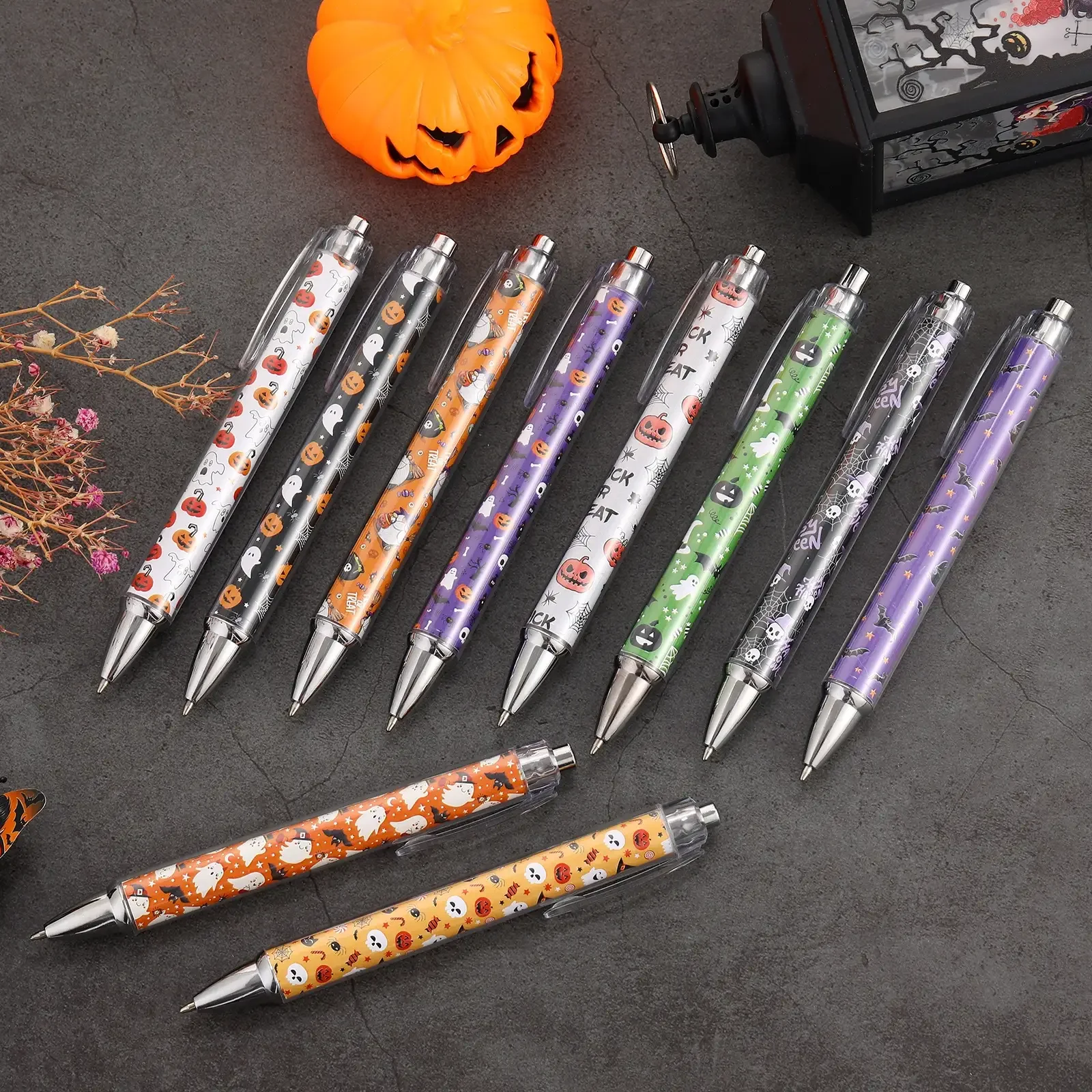 10/20 Stück Halloween-Bleistiftspitzer, Kürbis-, Fledermaus- und Totenkopf-Design, perfektes Geschenk oder eine Belohnung für eine Halloween-Party, große Packung. – Detail 3