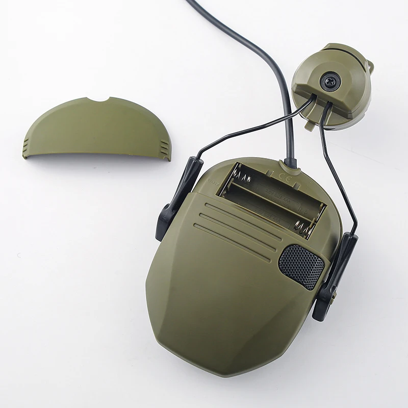 غطاء للأذنين مثبت على خوذة نشطة لإطلاق النار، حماية السمع الإلكترونية، حماية الأذن، تقليل الضوضاء، سماعة رأس للصيد النشط