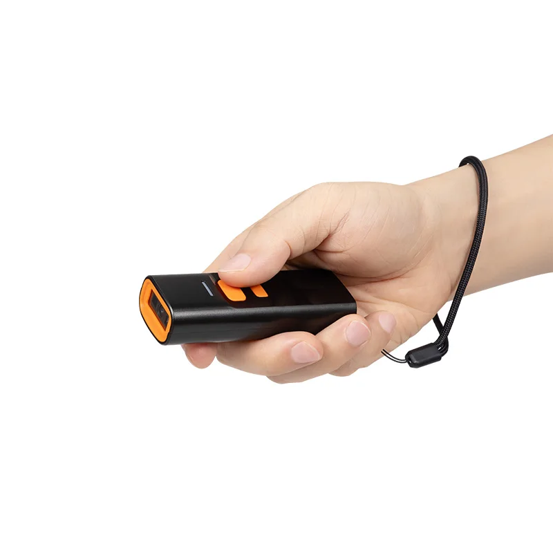Senicron P1 2D QR Wireless Bluetooth Pocket Mini Barcode Scanner مع مهد شحن