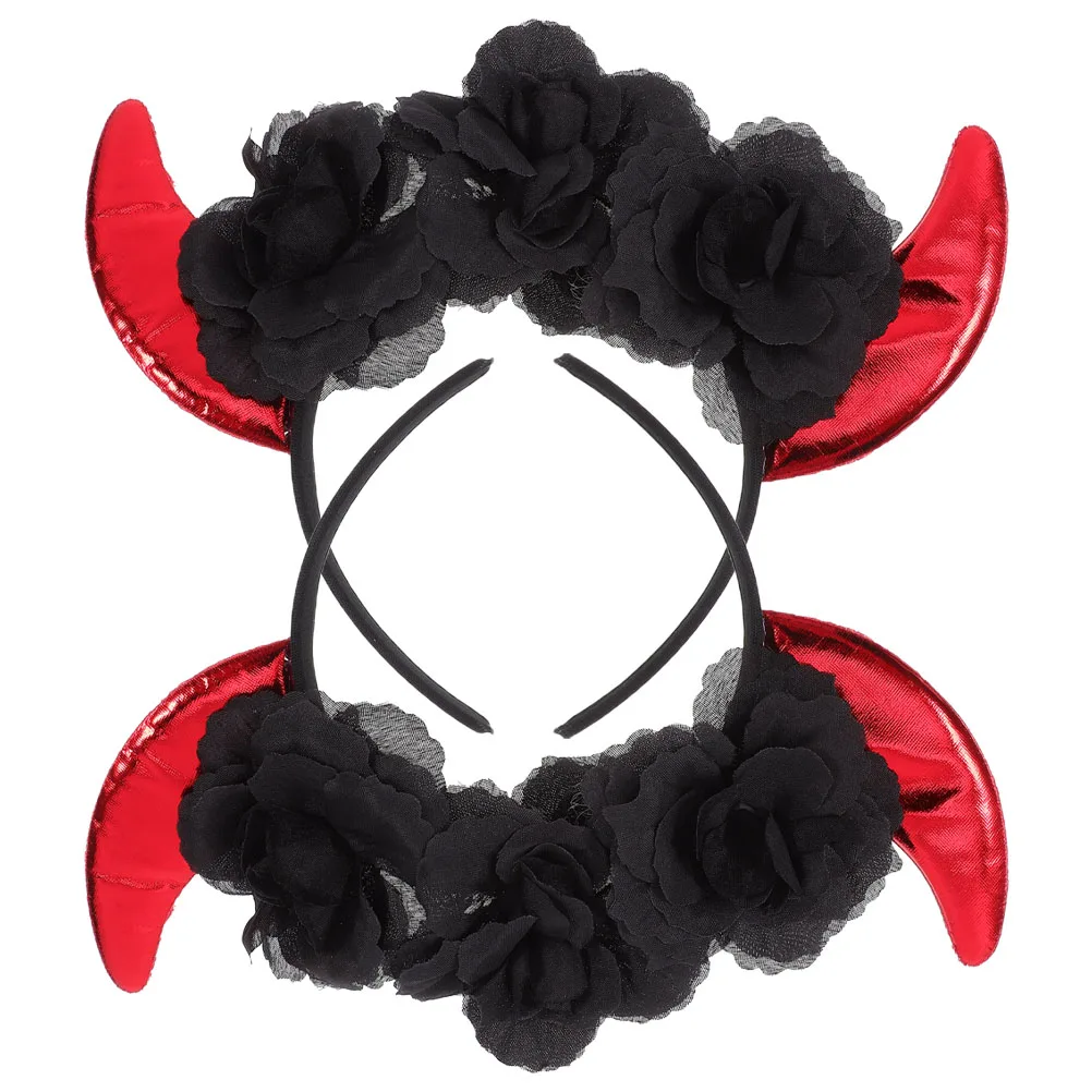 

2Pcs Devil Horn Headband Halloween Spooky Party Accessory Comfortable Fit for Kids Adults Fine Craftsmanship Unique Design