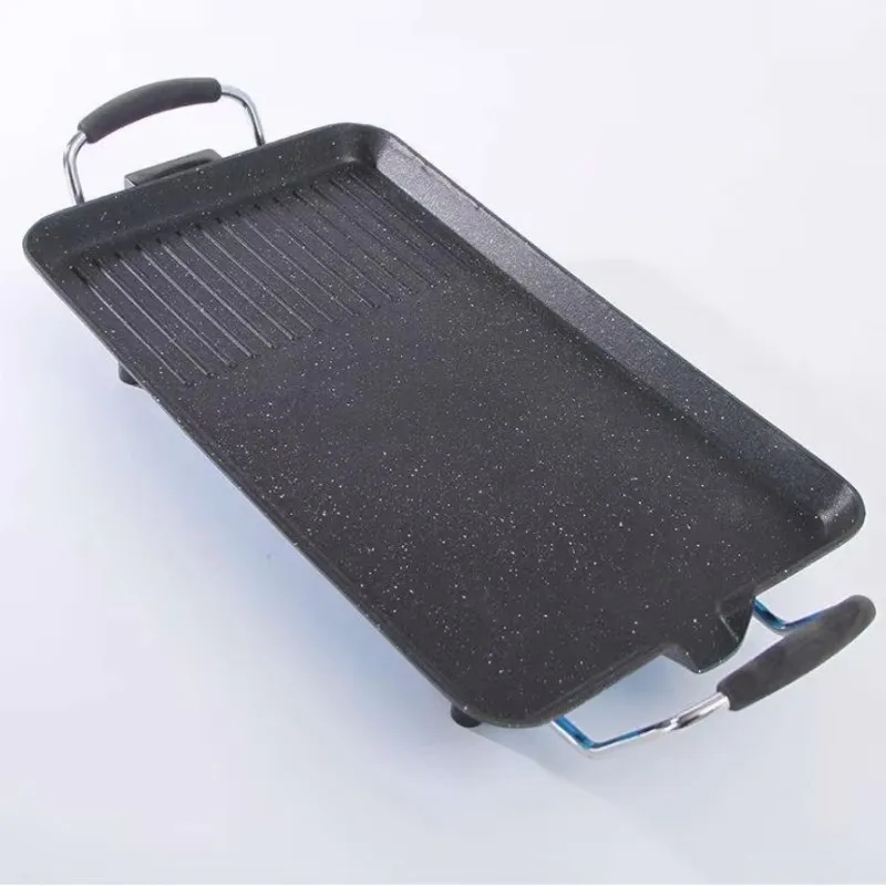 Large Electric BBQ Tray Smokeless Non-Stick Cooking Tray Suitable for Home Use