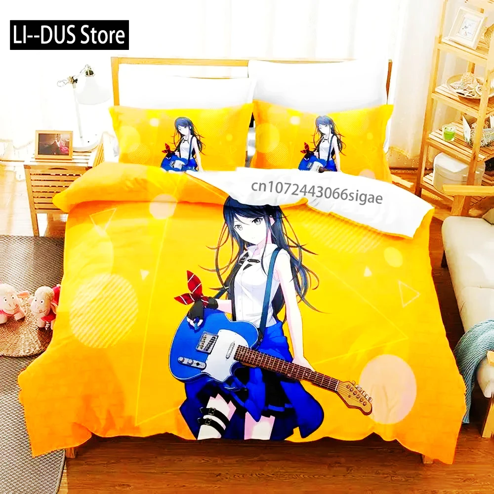 

Anime Hoshino Ichika Project SEKAI Bedding Set Duvet Cover Bed Set Quilt Cover Pillowcase Comforter King Queen Size Boys Adult