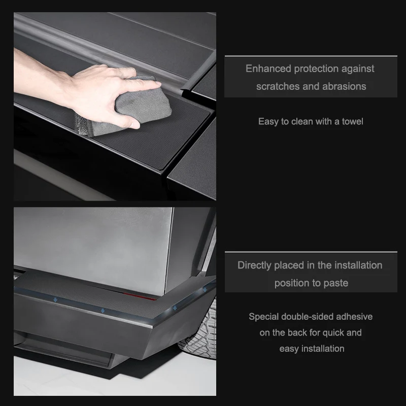 For Tesla Cybertruck 2024 Rear Bumper Tailgate Protection Mat TPE Trunk Cover Anti-dirty Pad Trim Car Rear Trunk Protective Pad