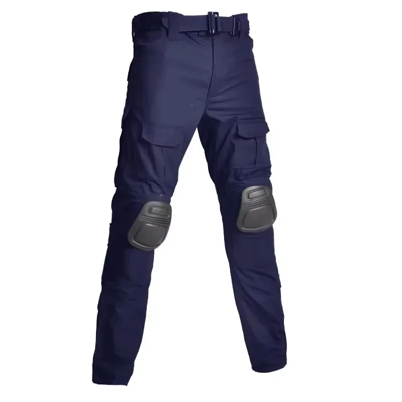 

No belt Plus Size Men's Cargo with Pads Wear Resistant Tactical Hunting Multi Pockets Camouflage Pants Gift protective gear