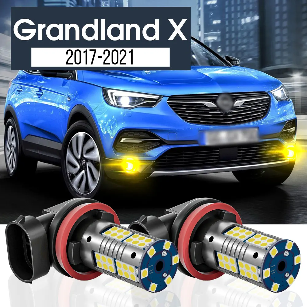 

2pcs LED Fog Light Lamp Blub Canbus Accessories For Opel Grandland X 2017 2018 2019 2020 2021