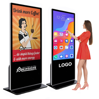 KINGONE Indoor Floor Standing 4K Vertical LCD M onitor Touch Screen Advertising Display Interactive Totem Digital Signage Screen