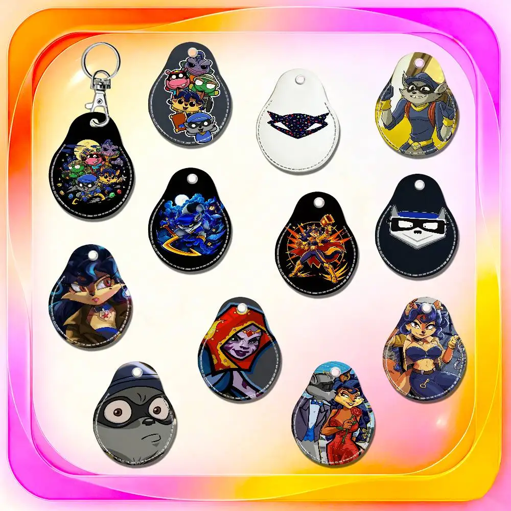 For Sly Cooper Carmelita Fox For AirTag Case Card Holder Keychain ID Credit Bank Access Badge For Air Tag Case Shell