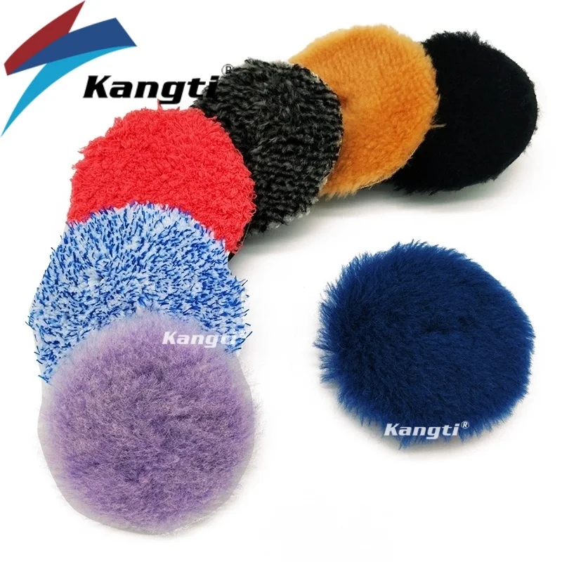 

Kangti 3" Wool Polishing Pad High Density Lambs Woollen Polish Buffing Pad for Car Polisher