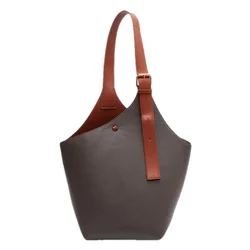 High quality shoulder bag for women large capacity retro fashion work commuting underarm bag simple casual crossbody bucket bag