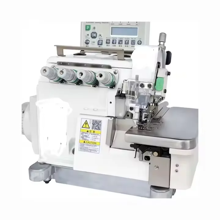 QK-5200D-4/UT 4 Thread Duvet Pillow Towel Electonical Left Hand Overlock Sewing Machine With Auto Foot Lifting Auto Trimming