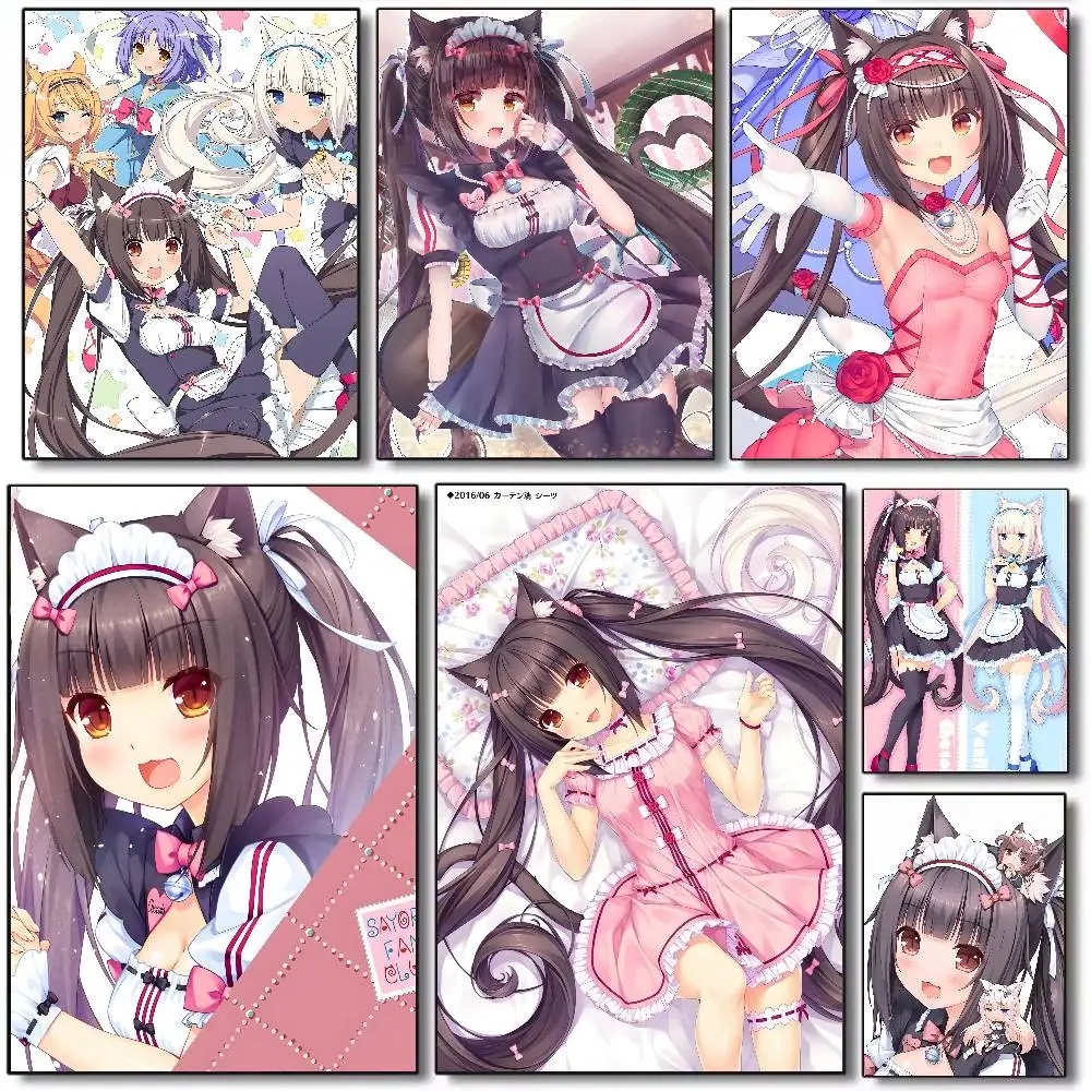 Anime n-Nekopara kawayii Poster Kunst HD Leinwand erweiterte ästhetische Druckpapier Wandkunst für Wohnzimmer Home Decor