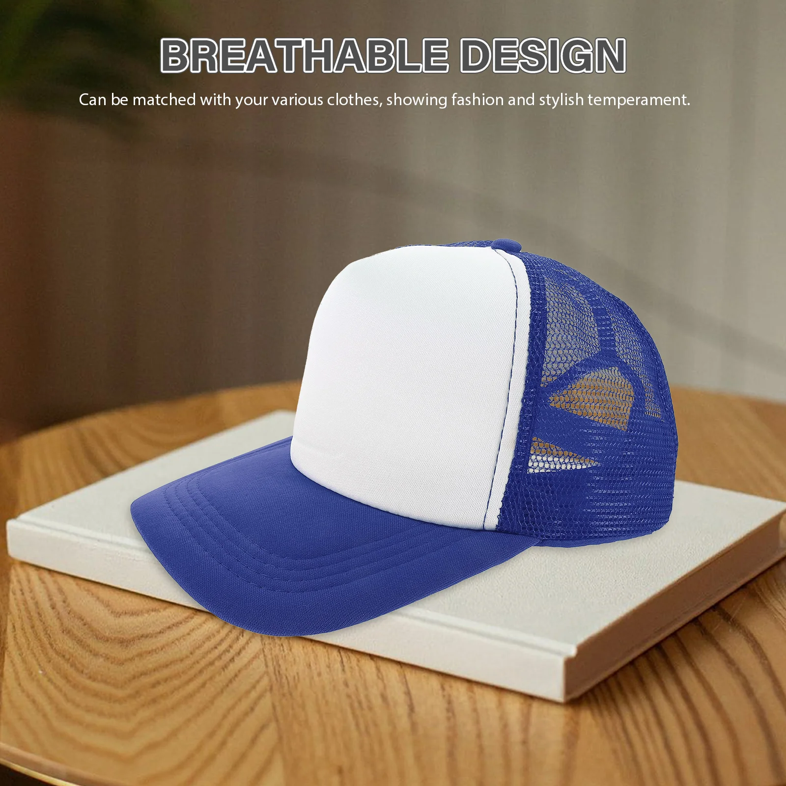 

10 Pcs Blank Mesh Baseball Caps DIY Sublimation Hats Unisex Reusable Breathable Summer Black Fashionable Stylish Outdoor