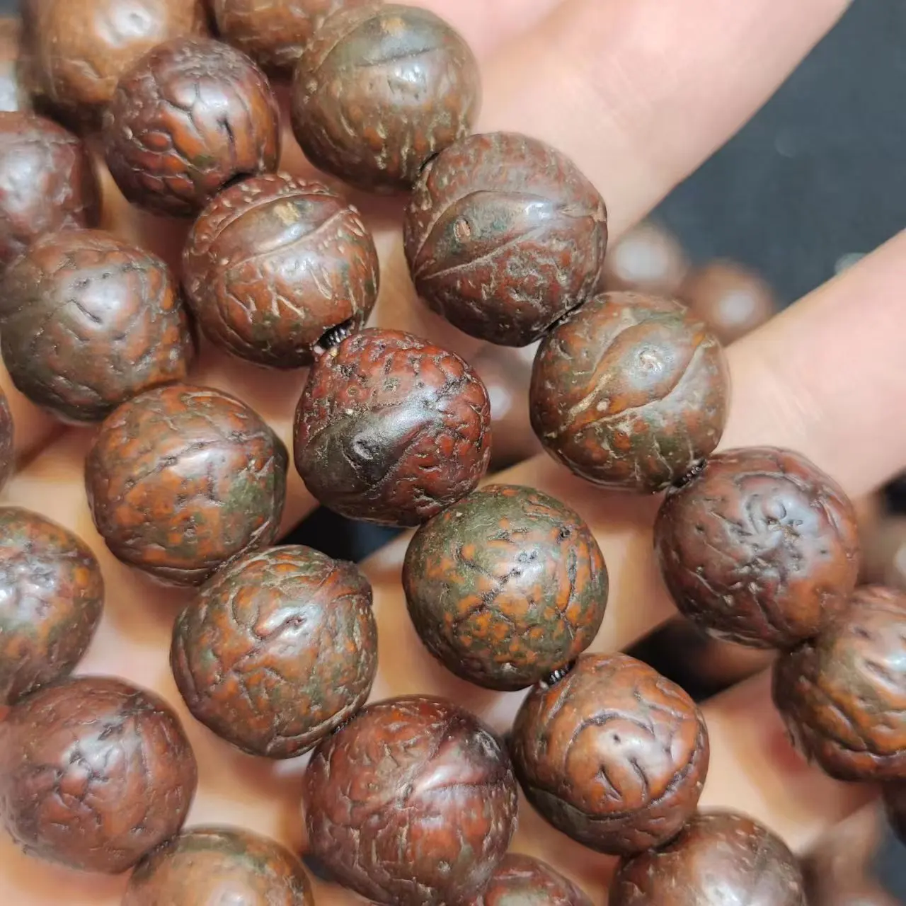 1pcs/lot natural 108 phoenix eye pattern Bodhi rosary Plant wood nut seeds Himalayas Highland area collection Weathering lines