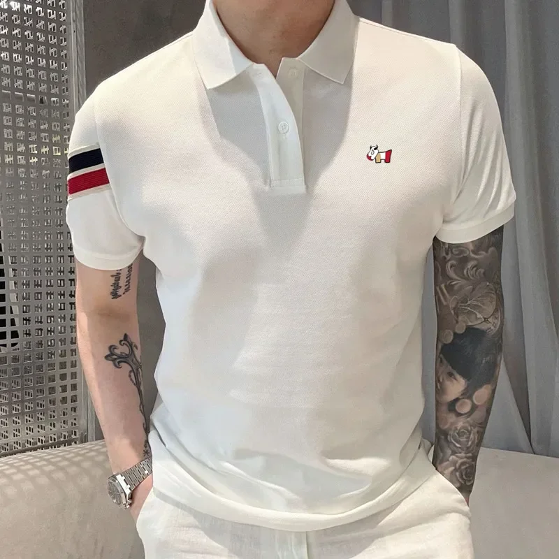Golf Top Men's Golf Wear Summer New Polo Shirt Fashion Business Casual Short Sleeve Top Luxury Brand Men's Golf Clothing