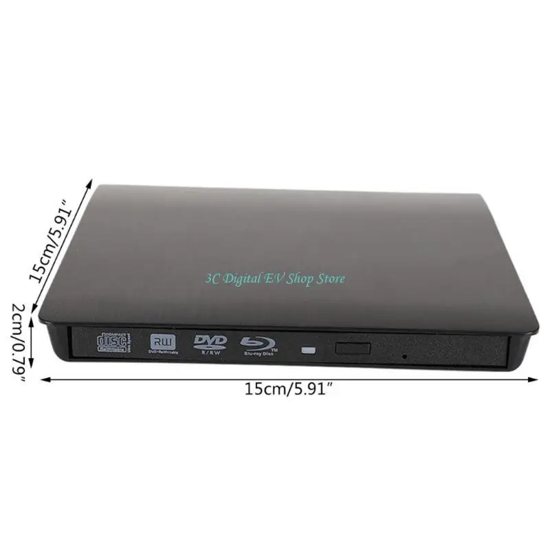 محرك أقراص DVD خارجي E74D، مشغل محرك أقراص مضغوطة محمول USB لأجهزة الكمبيوتر المحمول DVD ROM لـ Burne #6