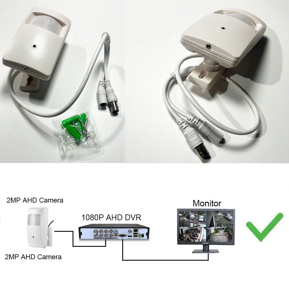 Small Mini 2MP HD Camera 1080P AHD Security Camera indoor CCTV Video mini 3.7mm Lens