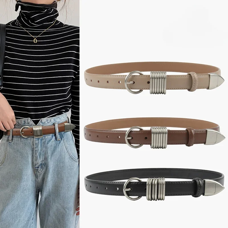 Luxury Cowhide Belt Genuine Leather High-end Feel Women's Versatile Fashion Belt Paired with Jeans and Casual Pants