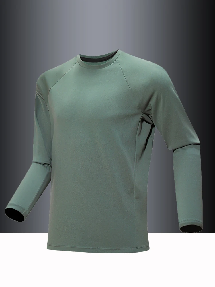 

Новая весенняя мужская спортивная повседневная толстовка с длинным рукавом и круглым вырезом для бега, фитнеса и активного отдыха, из полиэфирного волокна.