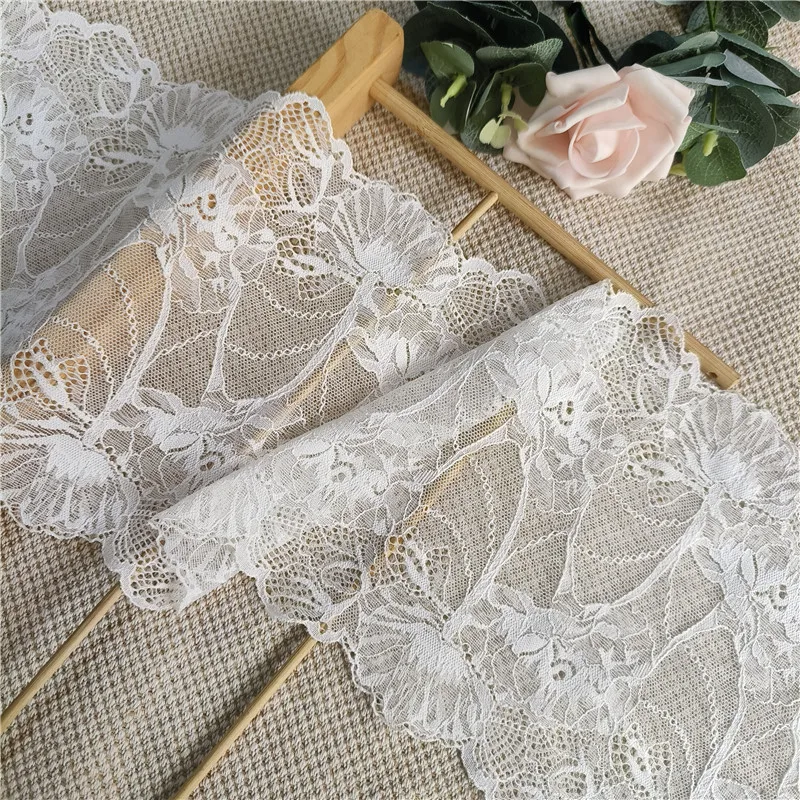 E6126 18.5cm wide DIY white lace accessory high-end wide skirt lace fabric edge hem fabric accessories