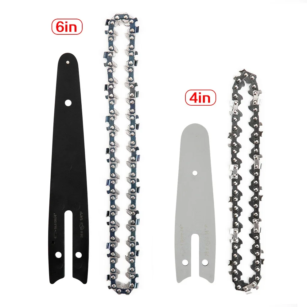 4/6 inch Chain Guide Electric Chainsaw Chains and Guide For Logging And Pruning Tree Woodworking Tools Electric saw Accessories
