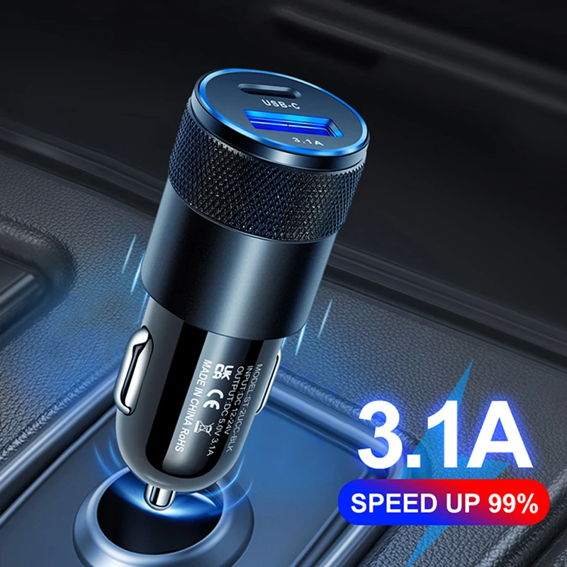 Olaf Dual USB C Fast Car Charger 40W 2 Port Type C PD Car Phone Charger for iPhone 13 12 11 Pro Max Samsung Power Adapter in Car - náhled 6
